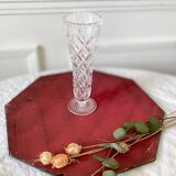 Small vintage crystal soliflore vase