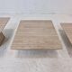 Set of 3 Italian Travertine Coffee or Side Tables, 1980s