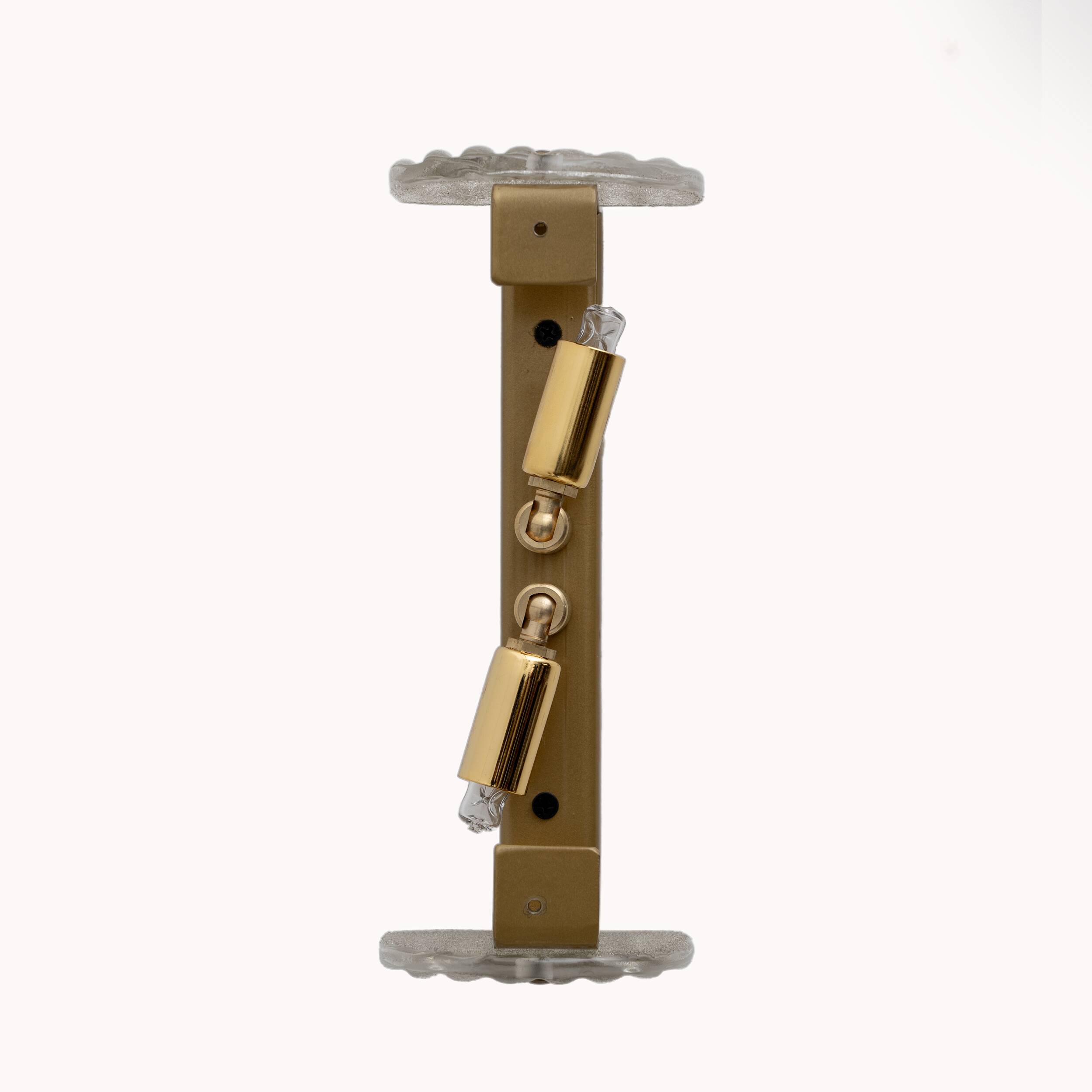 Pair of Barovier & Toso Style Modern Murano Glass Smoked Twisted Sconces