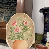 Watercolor with vintage double-sided rose bouquets