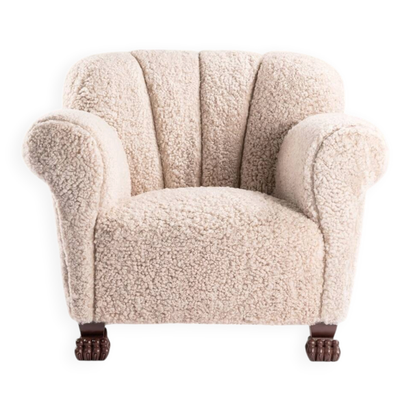 Fauteuil lounge chair pieds griffes de lion
