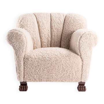 Fauteuil lounge chair pieds griffes de lion