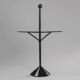 Side table in steel and glass, circa 1980
