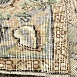 5x9 Turkish Olive Green & Cream Floral Vintage Area Rug, 169x280Cm