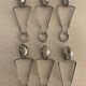 6 silver metal snail clips in their original box
