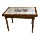 Vintage extendable dining table in wood and ceramic – 1970s