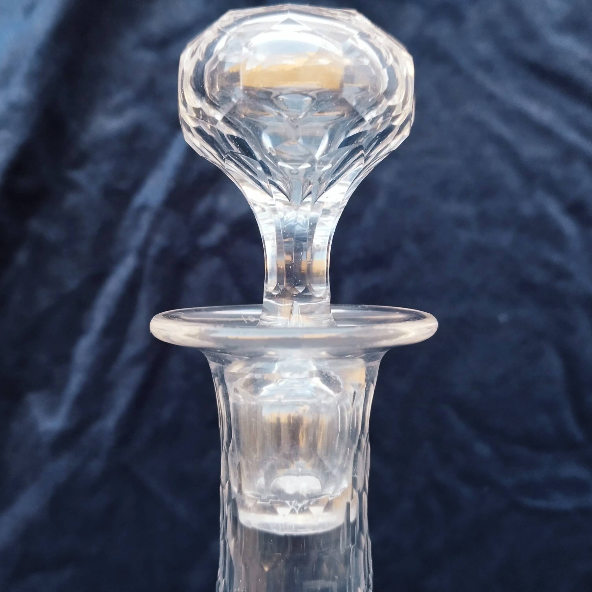 Baccarat crystal carafe monogram 19th century