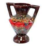 Vintage ceramic amphora vase from Vallauris, 1970s