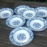 Set of eight hollow plates of the rivanel brand france baroque décor