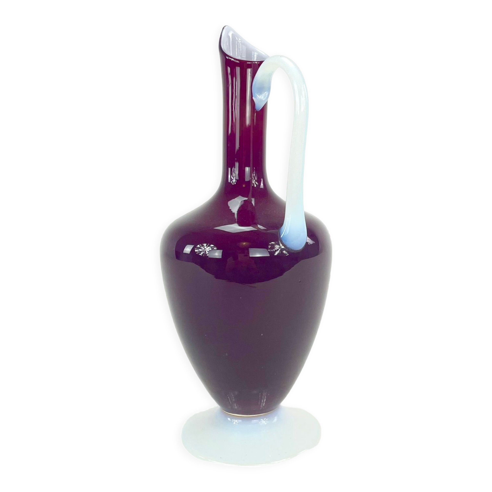 Garnet red opaline needle