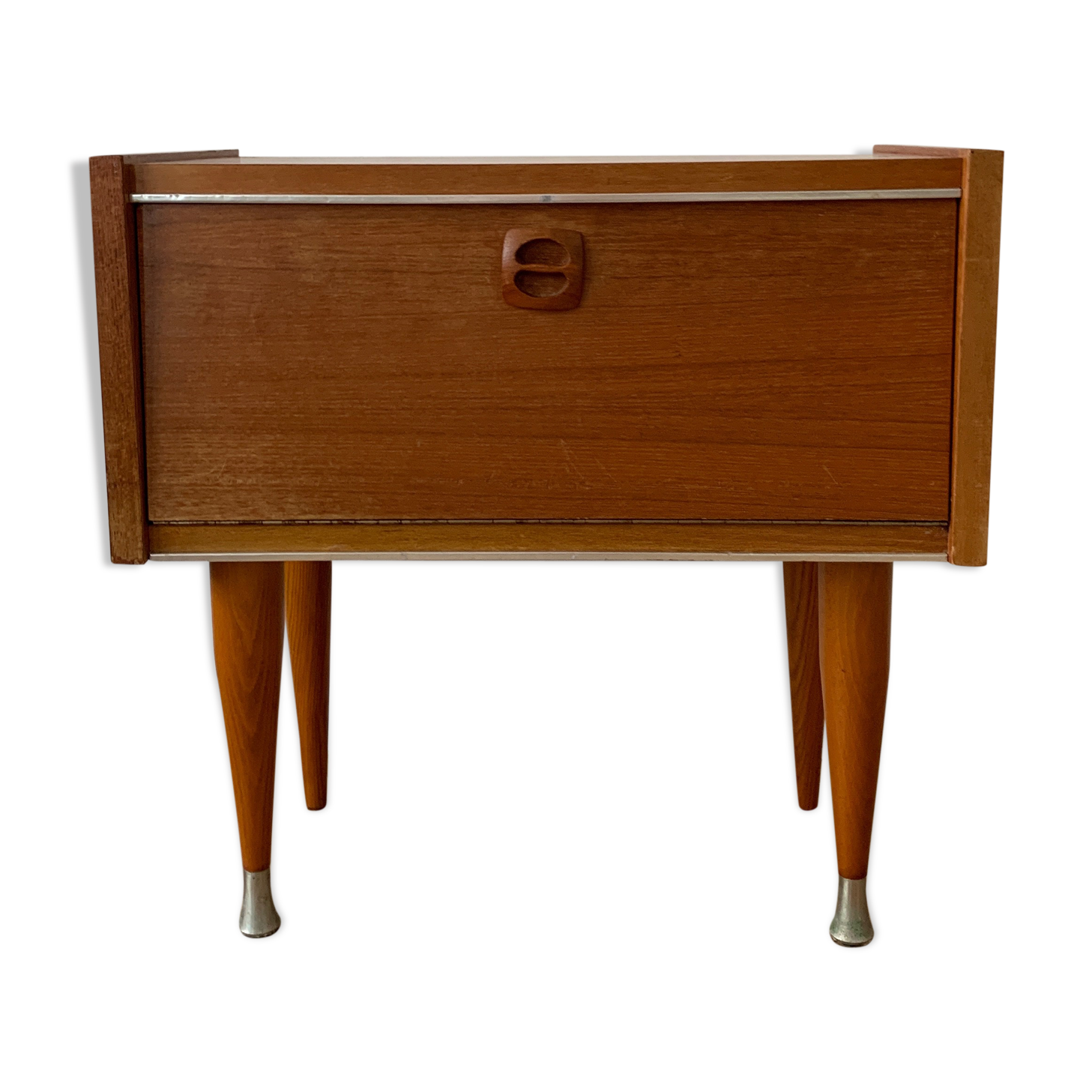Scandinavian teak nightstand bedside table