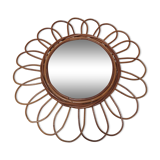 Rattan mirror, 60s