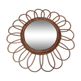 Rattan mirror, 60s