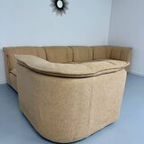 Modular sofa in beige fabric, 70s, 5 elements
