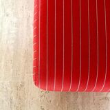 Pair of red striped armchairs from the 1980s