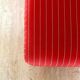 Pair of red striped armchairs from the 1980s