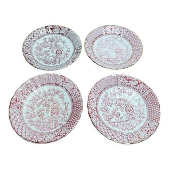 4 coupelles ou sous-tasses en porcelaine, Allerttons  Tokio, vintage anglais