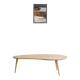 Bean-shaped coffee table in solid local oak (140x90cm)