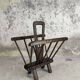 Vintage magazine rack in solid wood.