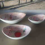 3 dishes, ceramic ramekins the Parisian bird décor