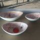 3 dishes, ceramic ramekins the Parisian bird décor