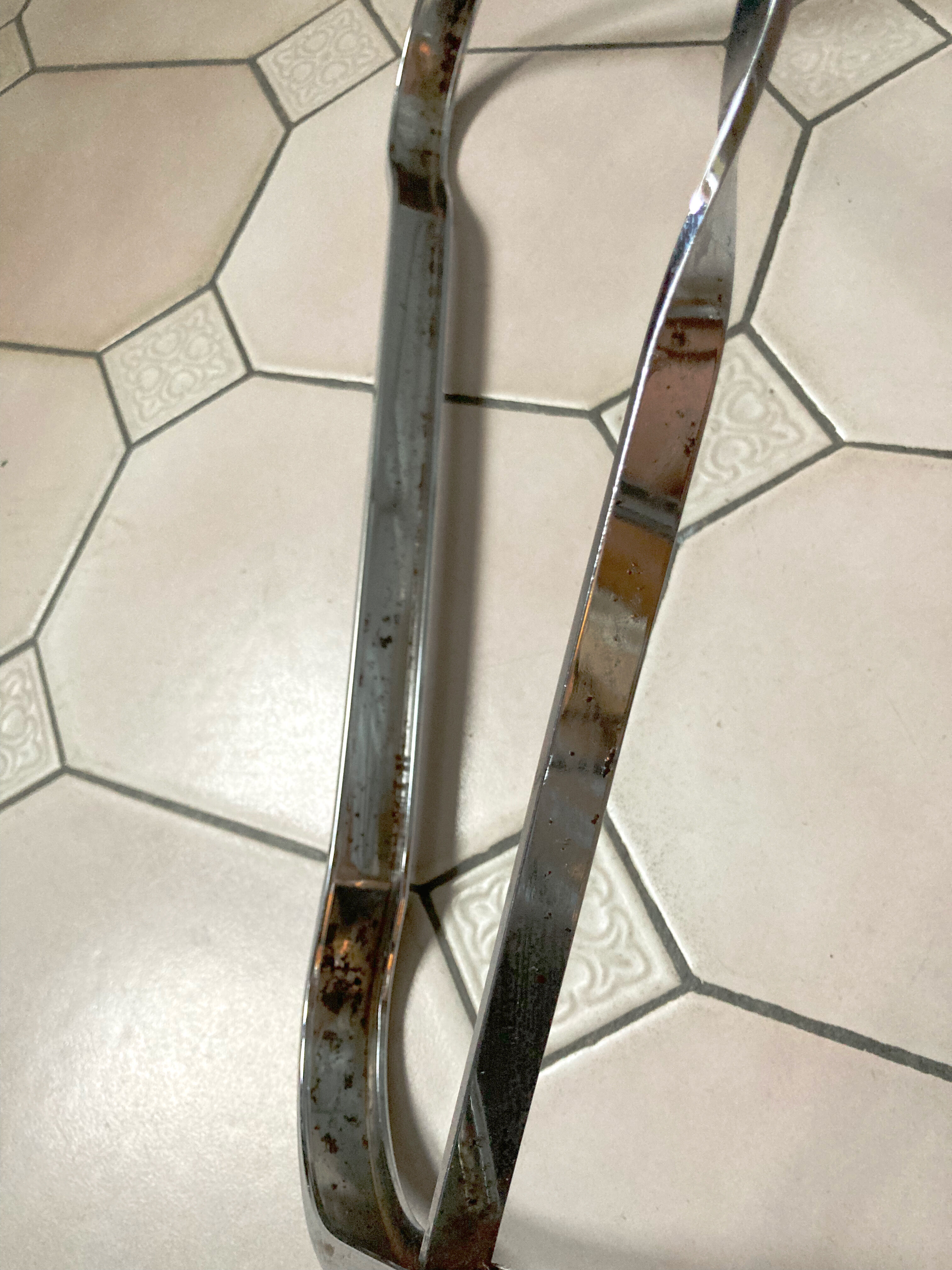 4 vintage folding chairs in chrome