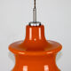 Mid-century orange glass pendant lamp