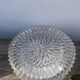 Pair of transparent round glass wall lights