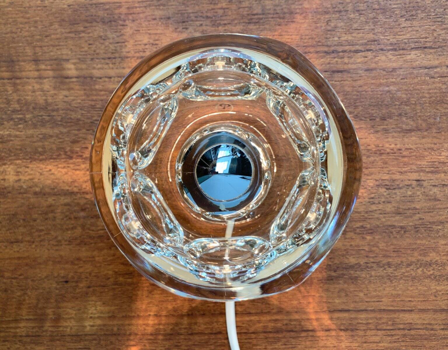 Vintage German glass table lamp by Peill & Putzler.