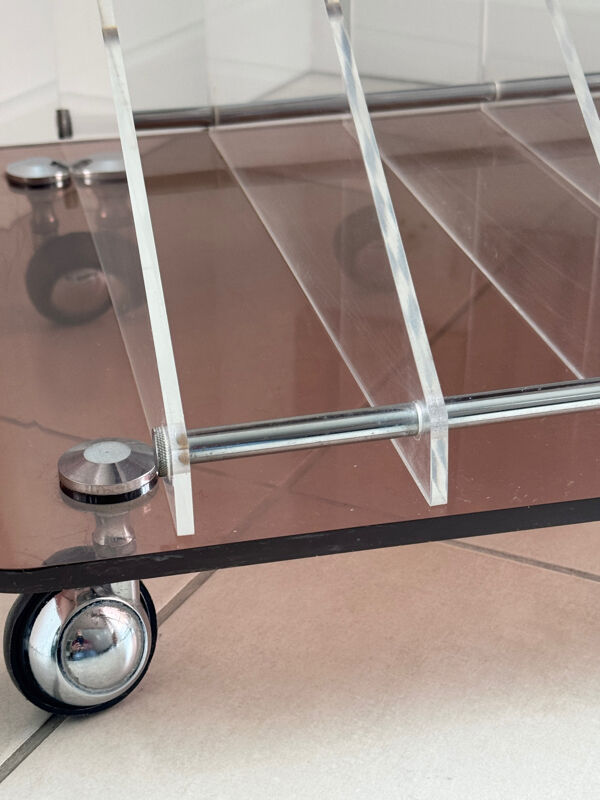 Table basse/meuble vinyles M. Dumas Roche Bobois vintage