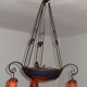 Art Deco Lustre Noverdy France in beaten iron