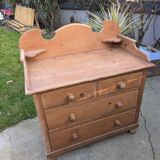 Chest of drawers from the 1980s in wood, very good condition