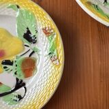 Trio assiettes barbotines poire