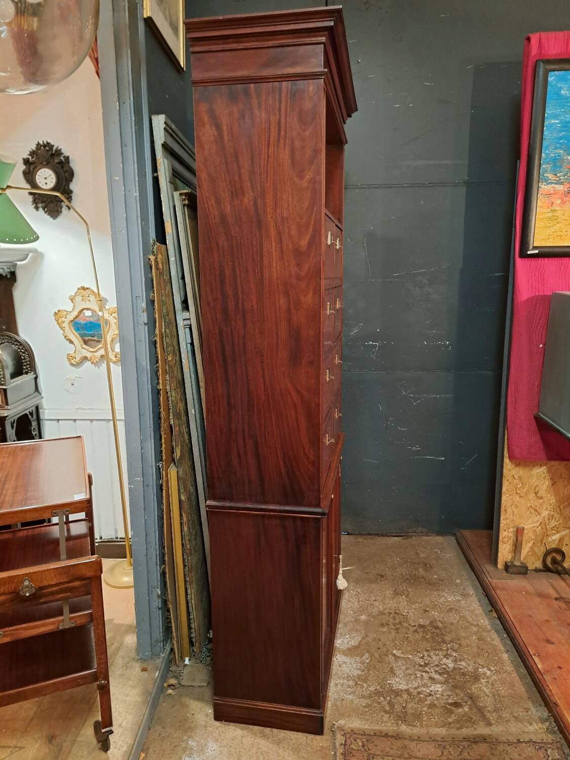 Mahogany notary desk with flaps