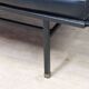 Vintage "Daybed" sofa bench in metal and imitation leather, 1950