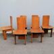 Wooden Chairs attributed to Carlo Scarpa for Gavina, Italy, 1970s, Set of 6