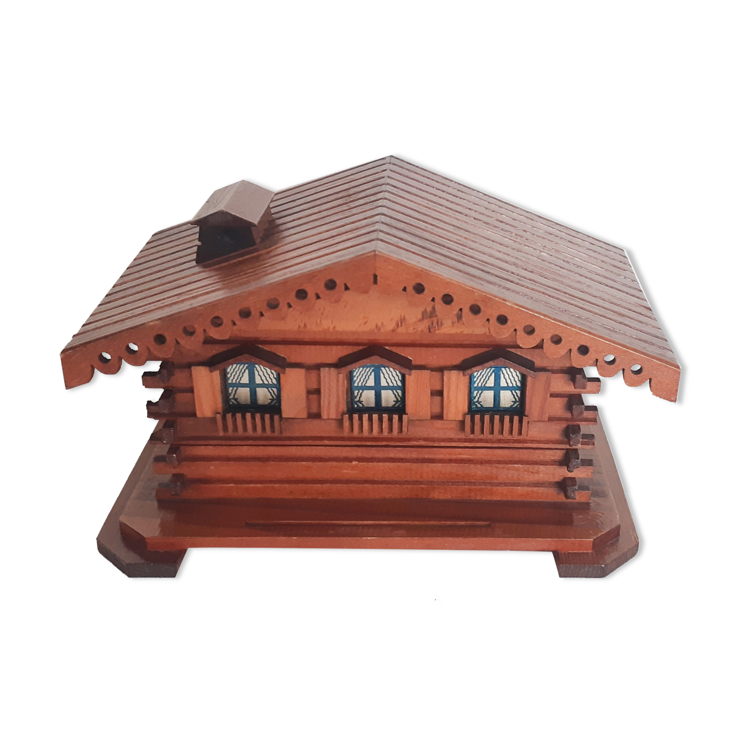 Swiss wooden chalet cigarette storage, mountain chalet