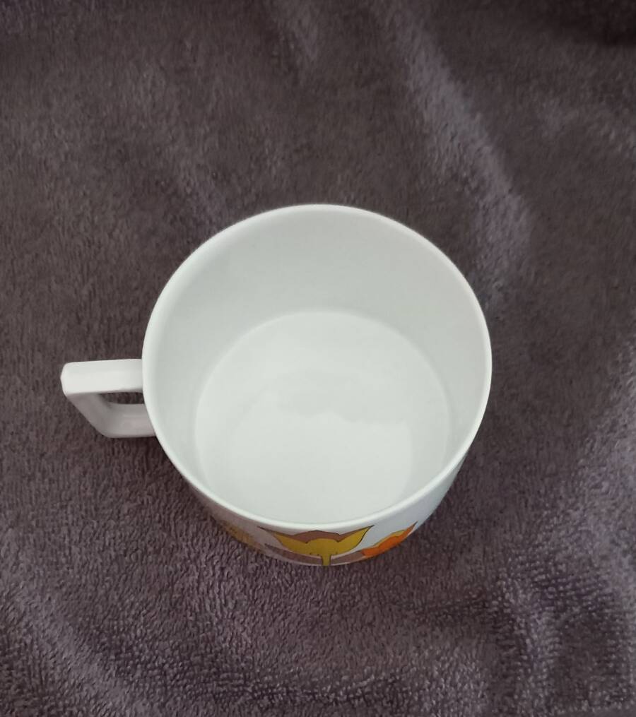 Large high Berry cup porcelain creation Lourioux France