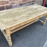 Monastery style dining table raw natural oak