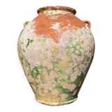Ancient terracotta pottery jar from the 19th century.