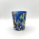 Set of 6 blown glass glasses with Murano murrine.