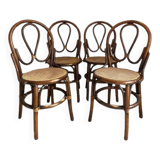 Rattan and cane bistro chairs