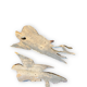 Paire d'oiseaux en bois doré