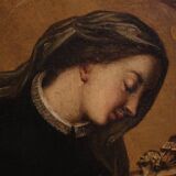 Antique oval painting of Saint Catherine of Genoa from the 17th century