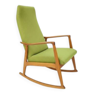 Drevotvar Scandinavian style rocking chair, Czechoslovakia, 1960s–1970s