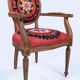 Bohemian chair, Suzani embroidery armchair with bergere style