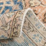 7x10 Turkish Blue & Peach Handmade Persian Rug, 220x304Cm