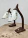 Pair of midcentury modern wooden desk lamp set table lamp