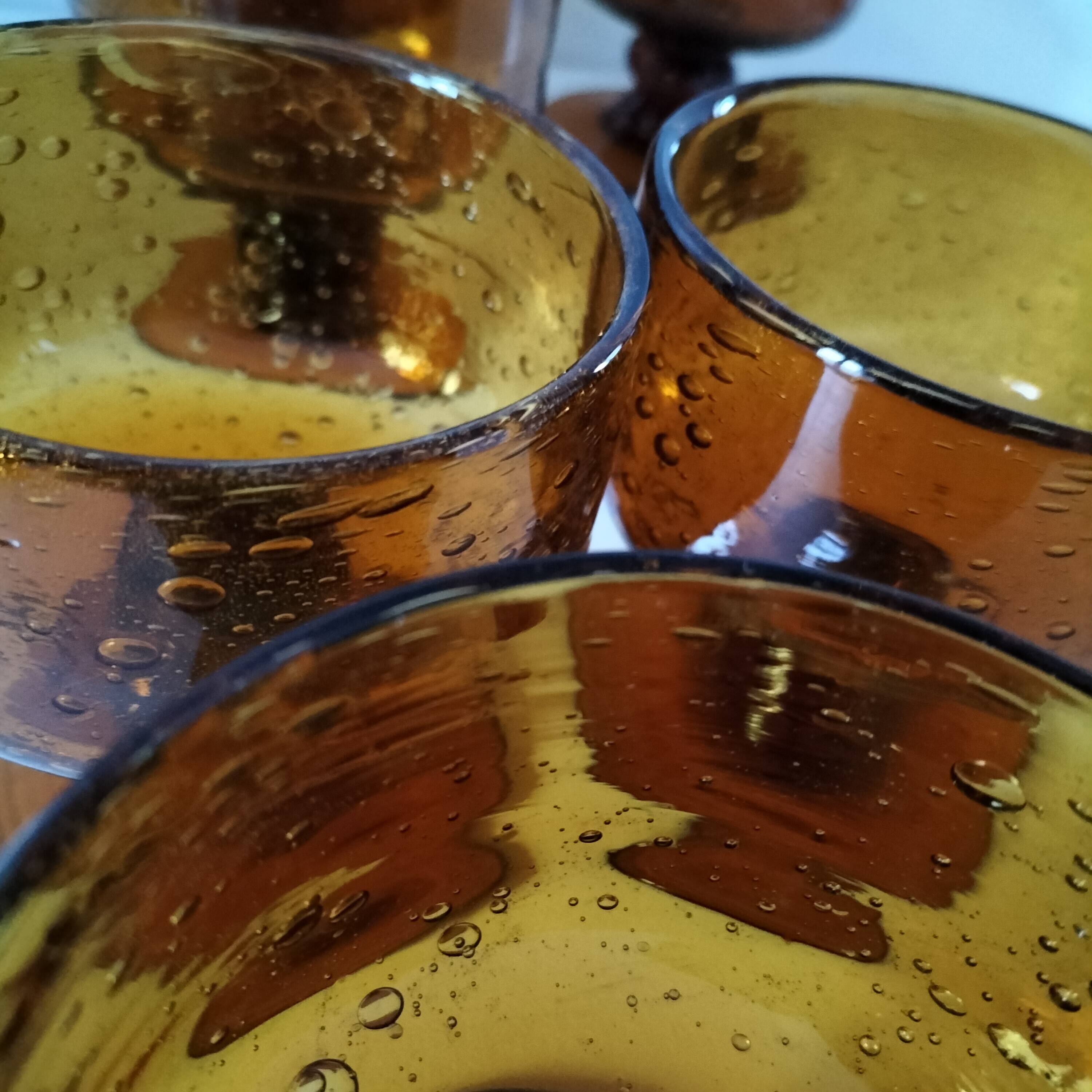 6 Biot bubble glass glasses or cups