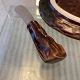Vallauris butter plate with its knife